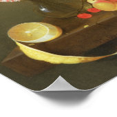 Poster Vie morte de fruits et de fleurs (Coin)