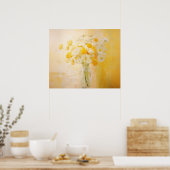 Poster Vie morte des marigolds et des marguerites (Cuisine)