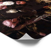 Poster Vie morte Vanitas avec Bouquet et Crâne Adriaen (Coin)