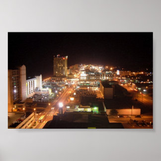 Poster Vie nocturne en bord de mer