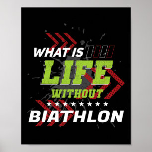 Poster Vie Sans Biathlon Funny Sports Humours Jeux Bia