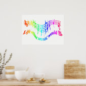 Poster Vie sans musique serait BFlat Inspirational Citati (Cuisine)