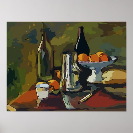 Poster Vie Toujours Avec Vin (Devant)