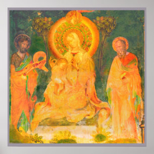 Poster Vie Urbino de Jean le Baptiste par Salimbeni