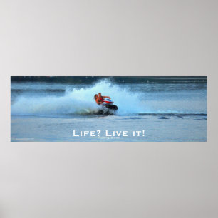 Poster Vie Vie Motivationnelle Jet-ski Sports d'été Art