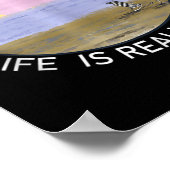 Poster Vie Vraiment Bon Été Plage Vacances Graphique (Coin)