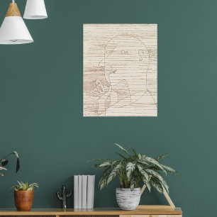 Poster Vieil Homme Comptant sur ses Doigts,