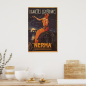 Poster vieille collection de publicité, vintage, fumer (Cuisine)