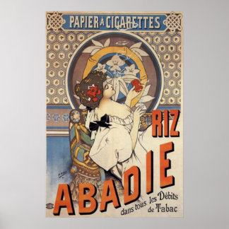 Poster vieille collection de publicité, vintage, fumer