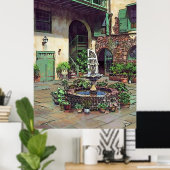 Poster Vieille cour française (Bureau à domicile)