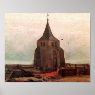 Poster Vieille église de Nuenen Van Gogh Art