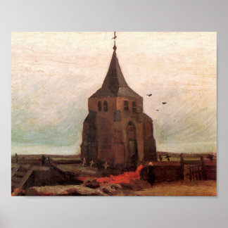 Poster Vieille église de Nuenen Van Gogh Art