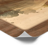 Poster Vieille gare. Art ferroviaire pour Train Lover. (Coin)