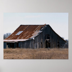 Poster Vieille grange 37 du Texas