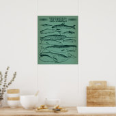 Poster Vieille illustration des baleines (Cuisine)