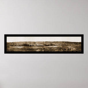 Poster Vieille photo 1865 de Jérusalem Panview