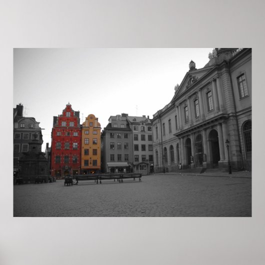 Poster Vieille Ville Stockholm (Devant)