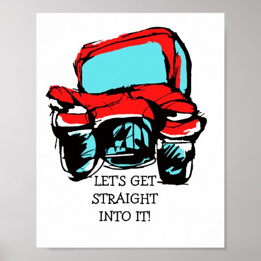 Poster Vieille voiture (Devant)