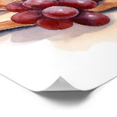 Poster Vieilli à la Perfection Vin et Fromage fête d'anni (Coin)