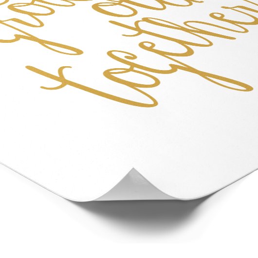 Poster Vieillissons ensemble Amour Imprimer (Coin)