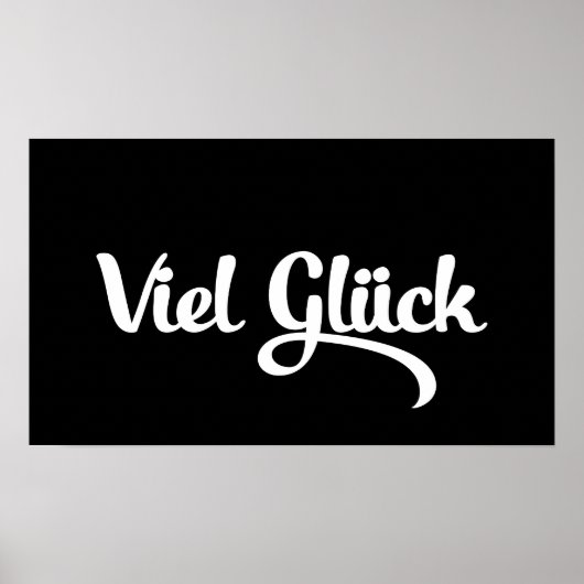 Poster Viel Glück | Bonne chance Langue Allemande (Devant)