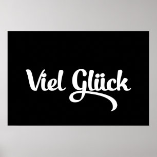 Poster Viel Glück Bonne Chance Langue Allemande