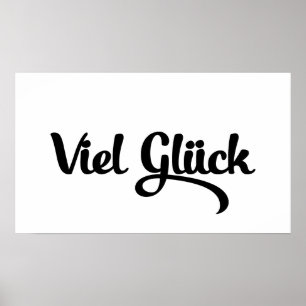 Poster Viel Glück   Bonne chance Langue Allemande
