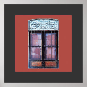 Poster Vielle fenêtre avec Grate à Barranco