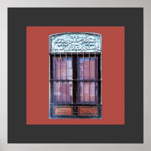 Poster Vielle fenêtre avec Grate à Barranco (Devant)