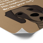 Poster Vielle Mère Hubbard rime chien mignon en marron (Coin)