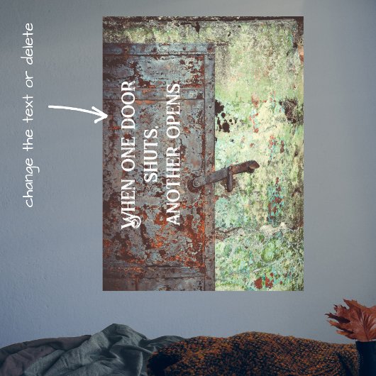 Poster Vielle porte rouillée peinte