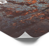 Poster Vielle porte rouillée peinte (Coin)