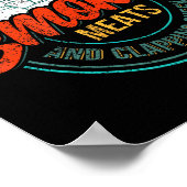 Poster Vielle Rangée Fumée Viandes Et Joues De Clappage D (Coin)