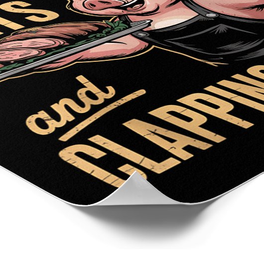 Poster Vielles Rangées Fumer Viandes Et Clapper Les Cheek (Coin)