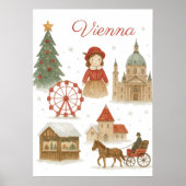 Poster Vienna Christmas Watercolor – Cozy (Devant)