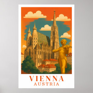 Poster Vienne Autriche Art de Voyage Vintage