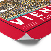 Poster Vienne Autriche Emblème rétro Voyage (Coin)