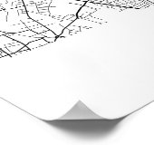 Poster Vienne Autriche Europe noire et blanche Plan de la (Coin)