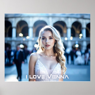 POSTER VIENNE - AUTRICHE - J'AIME VIENNE