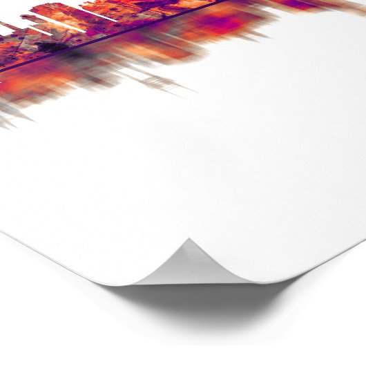 Poster Vienne Autriche Skyline (Coin)