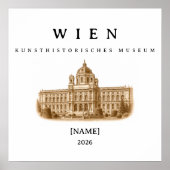 Poster Vienne Musée d'Histoire de l'Art | Nom & Année (Devant)