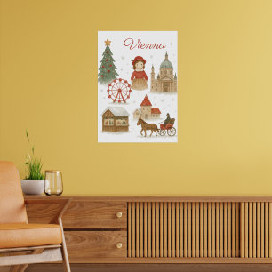 Poster Vienne Noël Aquarelle – Cosy