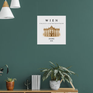Poster Vienne Palais Liechtenstein   Nom & Année