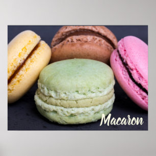 Poster Viennoiseries Macaron pour le cadeau de dent sucré