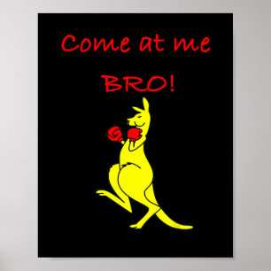 Poster Viens Me Voir Frère Cadeau de Boxe de Kangourou