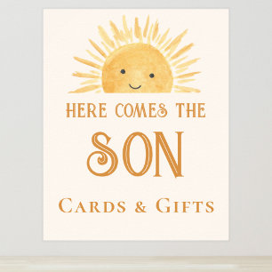 Poster Vient Les Fils Cartes Et Cadeaux Baby shower Signa