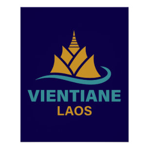Poster Vientiane Laos Asie du Sud-Est