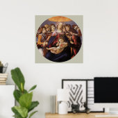 Poster Vierge à l'Enfant avec des anges de Sandro Bottice (Bureau à domicile)