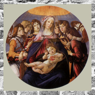 Poster Vierge à l'Enfant avec des anges de Sandro Bottice