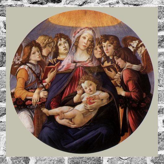 Poster Vierge à l'Enfant avec des anges de Sandro Bottice